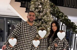 Kyle Walker e sua ex-esposa Annie Kilner exibem uma exibição unida enquanto posam para uma foto de família com seus quatro filhos usando pijamas combinando – enquanto a saga de Lauryn Goodman continua