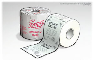 Surpreso! A aprovação do trabalho de Trump está no banheiro