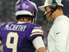 JJ McCarthy Encore Act lento, enquanto os vikings perdem para os Falcons