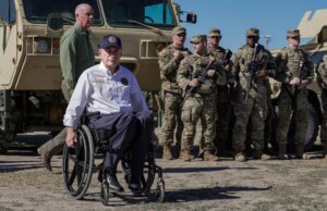 O governador do Texas, Abbott Federal, implantou a Guarda Nacional para proteger a propriedade