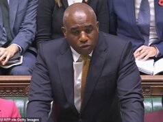 Onde está sua papoula, Vice-PM? David Lammy presta homenagem ao Remembrance ao substituir Starmer no Commons… mas precisa receber o distintivo no meio do caminho depois de esquecer de usá-lo