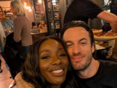 AJ Odudu faz uma exibição apaixonada com seu lindo noivo Peter Gibson enquanto ela compartilha fotos apaixonadas do casal depois de revelar que seus planos de casamento estão atualmente em espera