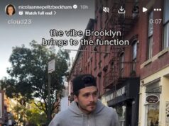 Nicola Peltz compartilha um vídeo extremamente contundente do despreocupado Brooklyn Beckham e escreve ‘a vibração que ele traz para a função’ horas depois de ter evitado as celebrações da cavalaria de seu pai