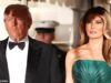 O gesto sutil de Melania para o príncipe saudita enquanto ela atordoa em um vestido verde sem alças após a extraordinária defesa de Trump no Salão Oval gerou indignação