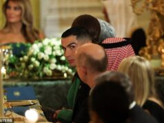 Donald Trump presta homenagem a Cristiano Ronaldo em jantar na Casa Branca com o príncipe herdeiro saudita