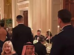 A noiva de Cristiano Ronaldo, Georgina Rodriguez, surpreende com um vestido sexy sem costas para um jantar na Casa Branca com Trump e o príncipe herdeiro saudita