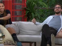 Kemi Rodgers, de I’m A Celebrity, acidentalmente aparece ao vivo no ar enquanto o comediante Seann Walsh a deixa corando com uma piada muito pornográfica