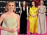 Carey Mulligan deslumbra em um vestido dourado sem alças ao se juntar a Andrea Riseborough e Emily Watson no British Independent Film Awards