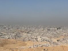 Uma rara visão do interior da devastada Faixa de Gaza