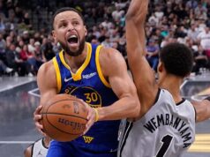 Stephen Curry, do Warriors, enfrenta o Heat com dor no tornozelo