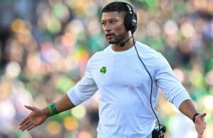 Marcus Freeman ‘perturbou’ Notre Dame abaixo do Alabama no ranking CFP