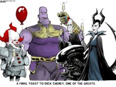 Desenho animado: um brinde a Dick Cheney