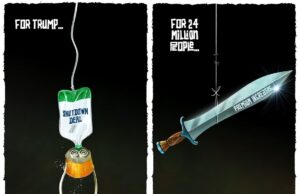 Desenho animado: coloque sua máscara primeiro