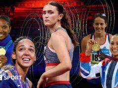 Abigail Powlett: Atleta galesa pretende seguir os passos dos heróis do heptatlo