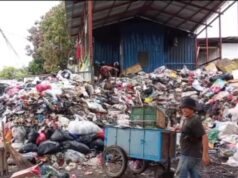 Emergência nacional de resíduos de Bandung, pilhas de lixo acumuladas em vários pontos