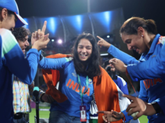 Assistir: A ferida Pratika Rawal participa das celebrações do WC da Índia em uma cadeira de rodas | Notícias de críquete