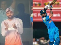 A celebração animada de Rohit Sharma para o 52º ODI Hundred de Virat Kohli se torna viral | Assistir | Notícias de críquete