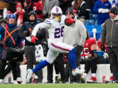 Bills RB Ty Johnson multou $ 10.777 por comemorar o touchdown na vitória sobre o Bucs