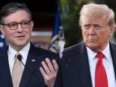 A principal votação na Câmara falhou depois que os republicanos se rebelaram contra o jogo tarifário Trump de Johnson