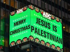 Nova-iorquinos enfurecidos com outdoor de Natal na Times Square que proclama ‘Jesus é palestino’