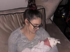 A filha de Kym Marsh dá à luz no dia de Natal após um trabalho de parto de 10 MINUTOS, enquanto a atriz de Coronation Street revela o nome incomum do bebê