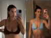 Ferne McCann mostra sua incrível perda de peso de 2,5 quilos em um biquíni azul enquanto compartilha fotos de comparação inspiradoras