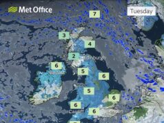 Met Office emite alerta de neve enquanto o Ano Novo traz congelamento do Ártico que fez com que as temperaturas despencassem para -8C
