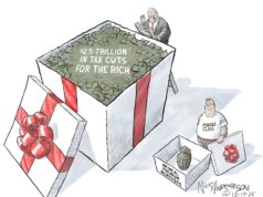 Desenho animado: presente de Natal