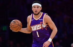Devin Booker, do Suns, afastado por pelo menos uma semana com distensão no quadril direito