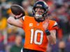 Chaves para o jogo melhorado do quarterback do Broncos, Bo Nix
