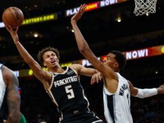 Wembanyama, do Spurs, registra 100º jogo seguido com um bloqueio