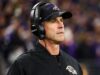 O técnico dos Ravens, John Harbaugh, não está preocupado com a segurança no emprego