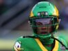 WR Evan Stewart espera fazer estreia na temporada se Oregon avançar