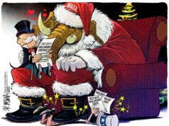 Desenho animado: Papai Noel Fascista