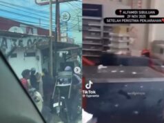 Minimercados saqueados em Sibolga e Tapteng após o desastre, polícia prende 16 moradores