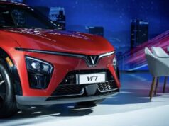 Fileiras de carros Vinfast prontos para serem fabricados localmente em RI