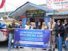 Danareksa envia 5 toneladas de arroz e milhares de pacotes de alimentos básicos para a área KIM Ring 1 para vítimas do desastre em Medan