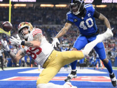 George Kittle: Eu me machuquei em uma queda de quadril, não pense que foi uma entorse de tornozelo