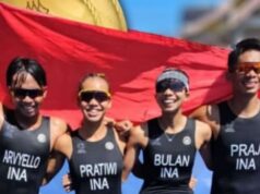 O 76º ouro da Indonésia vem do triatlo, o duatlo de revezamento misto tem um desempenho brilhante nos 2025 SEA Games