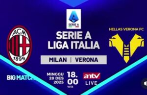 Ao vivo na ANTV! Em andamento, duelo da Série A AC Milan x Hellas Verona