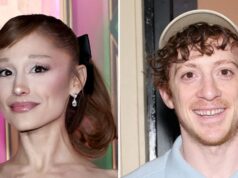 O namorado de Ariana Grande, Ethan Slater, é visto nos bastidores durante o show do ‘SNL’