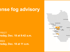 Um aviso de nevoeiro denso foi emitido para East Bay Inland Valley e norte da Baía de Monterey até o meio-dia de quinta-feira – The Mercury News