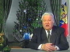 Em 31 de dezembro, o presidente russo Boris Yeltsin renunciou
