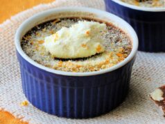 Pote de creme de chocolate e laranja