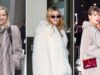 Looks agasalhados das celebridades neste inverno: jaqueta felpuda de Taylor Swift, mais