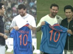 Pendure-o no Louvre! Lionel Messi encontra Sachin Tendulkar em Wankhede no momento GOAT-ed! | Notícias de futebol