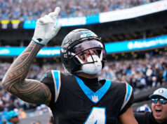 Os Panteras adicionaram o wide receiver Tetairoa McMillan ao relatório de lesões antes do jogo contra os Seahawks.