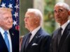 Trump instala placa crítica a Biden e Obama na Casa Branca