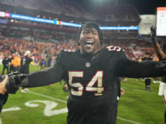 Dorlas, dos Falcons, evita lesão no joelho e perderá o final da temporada devido a uma distensão no tendão da coxa