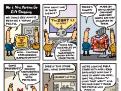 Cartoon: O dilema ético das compras